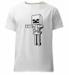 Чоловіча преміум футболка Скелет Майнкрафт Білий фото
