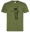Чоловіча футболка Скелет Майнкрафт Оливковий Чоловіча футболка Скелет Майнкрафт Оливковий фото