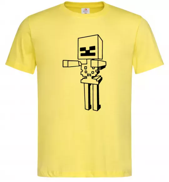 Чоловіча футболка Скелет Майнкрафт Лимонний фото