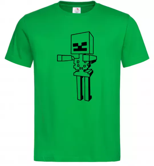 Чоловіча футболка Скелет Майнкрафт Зелений фото