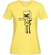 Женская футболка Скелет Майнкрафт Лимонный фото