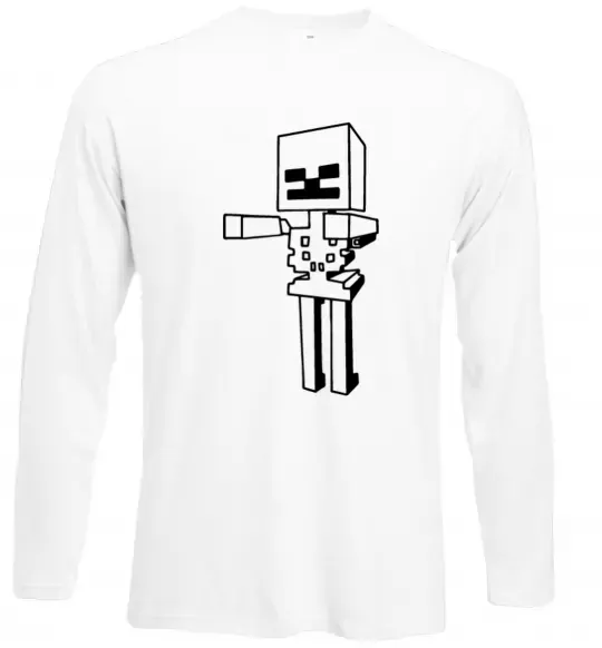 Лонгслів Скелет Майнкрафт Білий фото