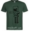Мужская футболка Скелет Майнкрафт Темно-зеленый фото