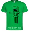 Мужская футболка Скелет Майнкрафт Зеленый фото