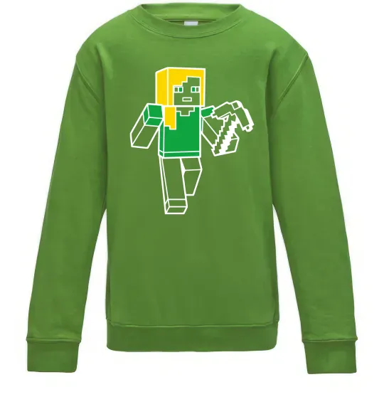 Дитячий світшот Алекс з киркою Лаймовий фото