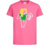 Дитяча футболка Алекс з киркою Яскраво-рожевий Дитяча футболка Алекс з киркою Яскраво-рожевий фото