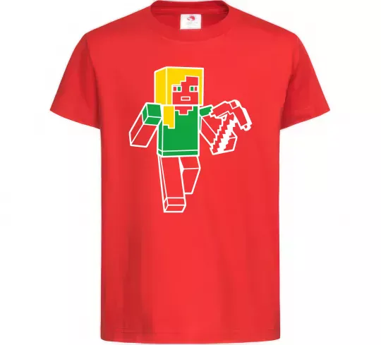 Дитяча футболка Алекс з киркою Червоний фото