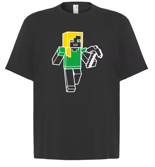 Футболка Оверсайз Алекс з киркою Черный фото