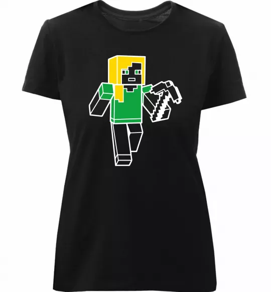 Женская премиум футболка Алекс з киркою Черный фото