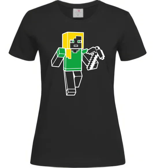 Женская футболка Алекс з киркою Черный фото