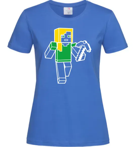 Женская футболка Алекс з киркою Ярко-синий фото