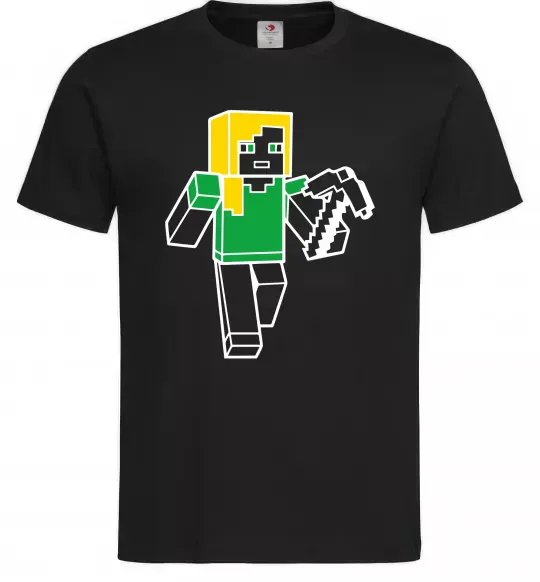 Чоловіча футболка Алекс з киркою Чорний фото