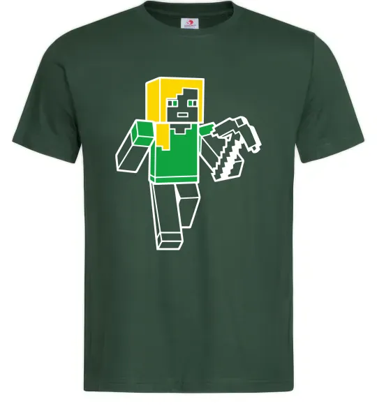 Чоловіча футболка Алекс з киркою Темно-зелений фото
