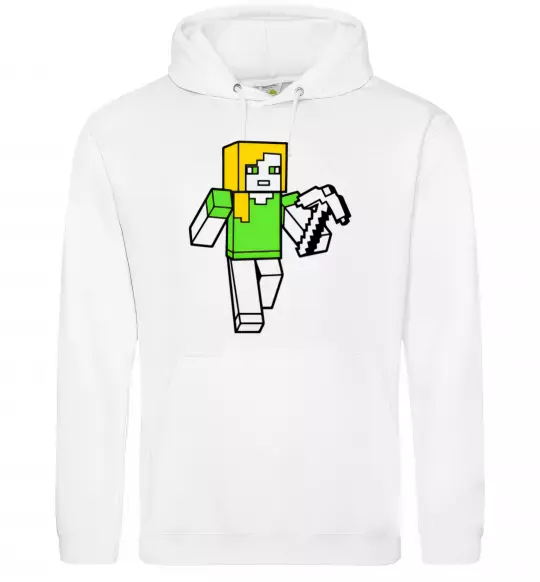 Жіноча толстовка (худі) Алекс з киркою Білий фото