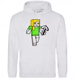 Женская толстовка (худи) My birthday Minecraft Белый фото