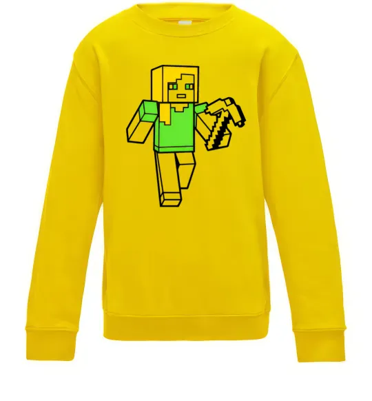 Дитячий світшот Алекс з киркою Сонячно жовтий фото