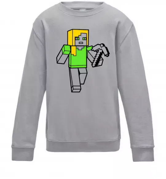 Дитячий світшот Алекс з киркою Сірий меланж фото