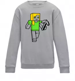 Дитячий світшот Майнкрафт серце Сонячно жовтий фото