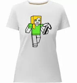 Женская премиум футболка I love miners Белый фото