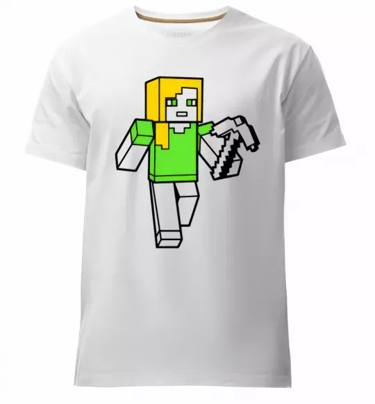 Чоловіча преміум футболка Алекс з киркою Білий фото