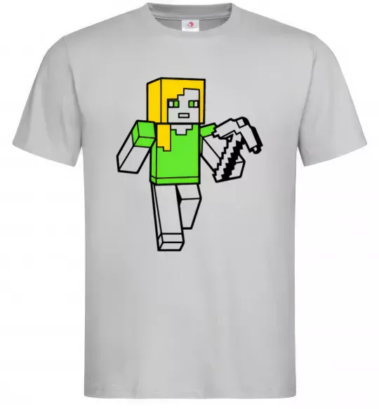 Чоловіча футболка Алекс з киркою Сірий фото