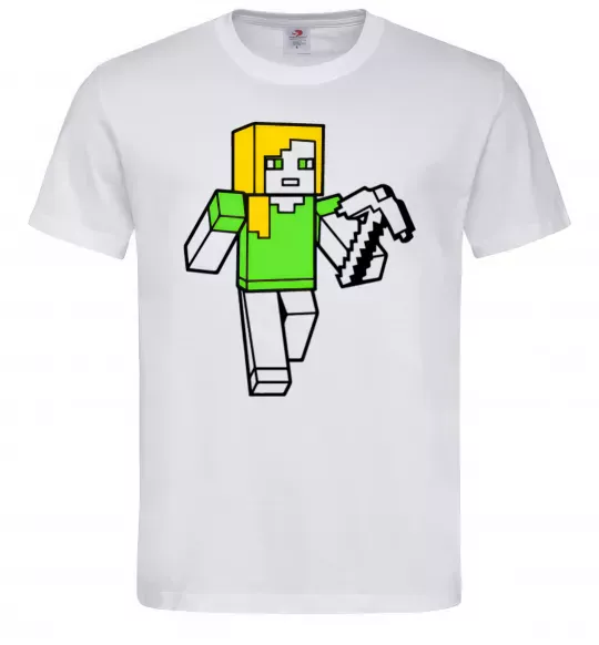 Чоловіча футболка Алекс з киркою Білий фото