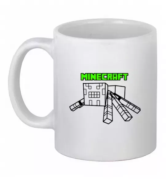 Чашка керамическая Павук Майнкрафт Белый фото