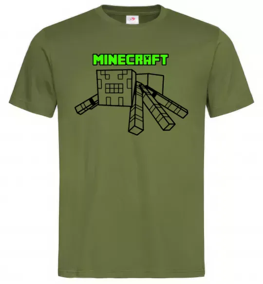 Чоловіча футболка Павук Майнкрафт Оливковий фото