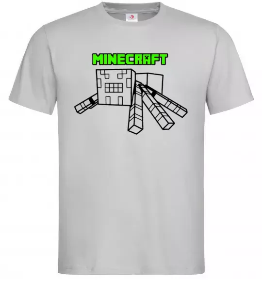 Чоловіча футболка Павук Майнкрафт Сірий фото