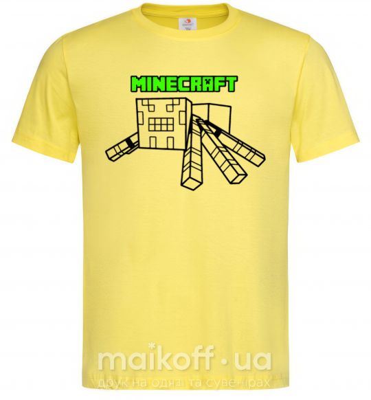 Мужская футболка Паук Майнкрафт Лимонный фото