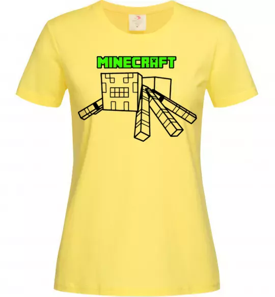 Женская футболка Павук Майнкрафт Лимонный фото