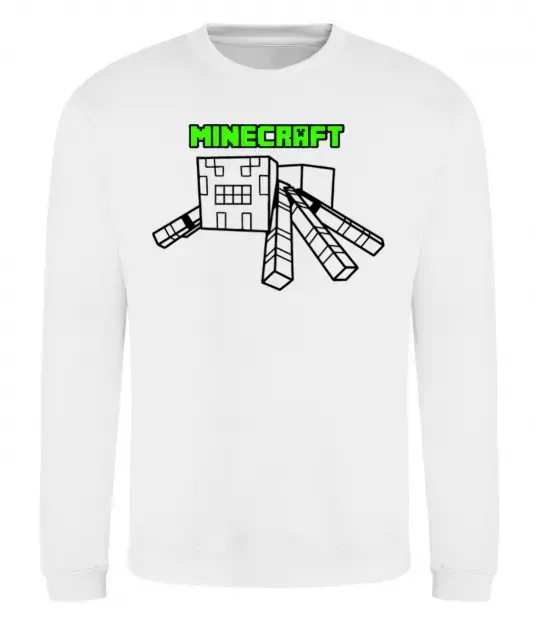 Світшот Павук Майнкрафт Білий фото