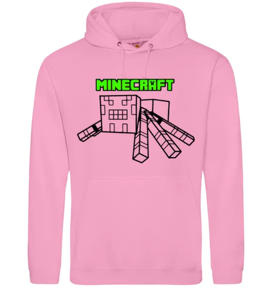 Мужская толстовка (худи) Павук Майнкрафт Розовый фото