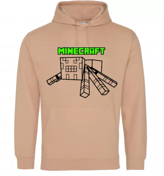 Жіноча толстовка (худі) Павук Майнкрафт Пісочний фото