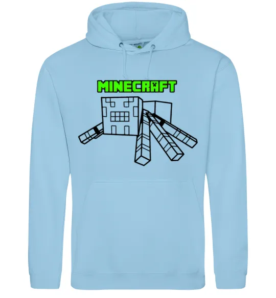 Жіноча толстовка (худі) Павук Майнкрафт Блакитний фото