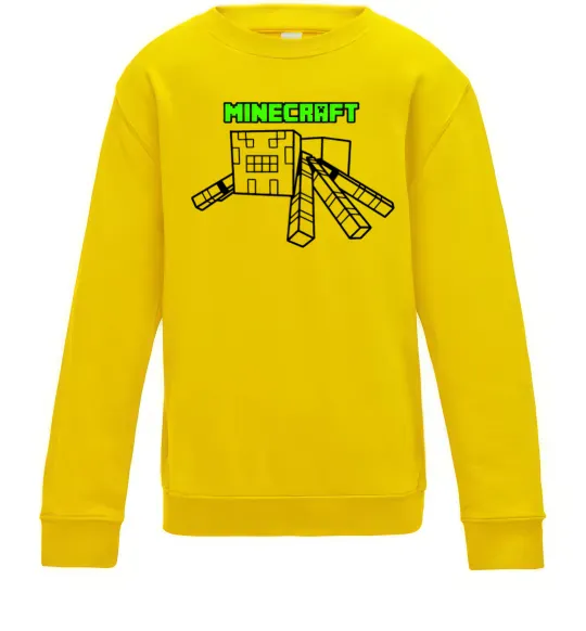 Дитячий світшот Павук Майнкрафт Сонячно жовтий фото