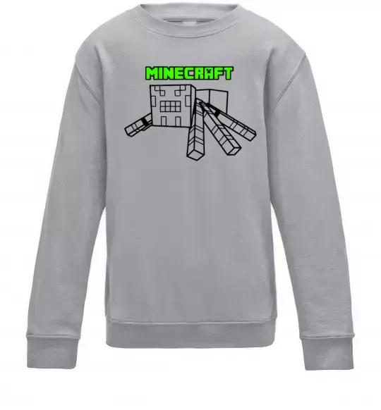 Дитячий світшот Павук Майнкрафт Сірий меланж фото