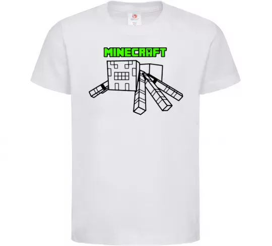 Дитяча футболка Павук Майнкрафт Білий фото