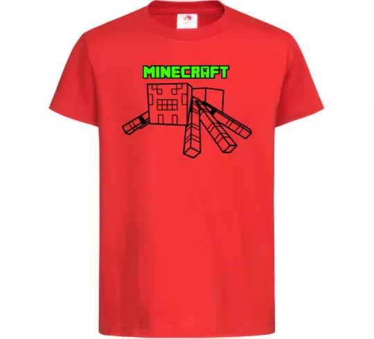 Дитяча футболка Павук Майнкрафт Червоний фото