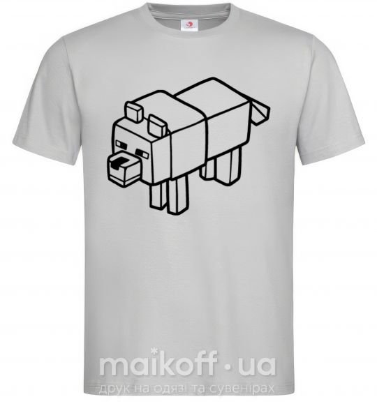 Чоловіча футболка Собака Сірий фото