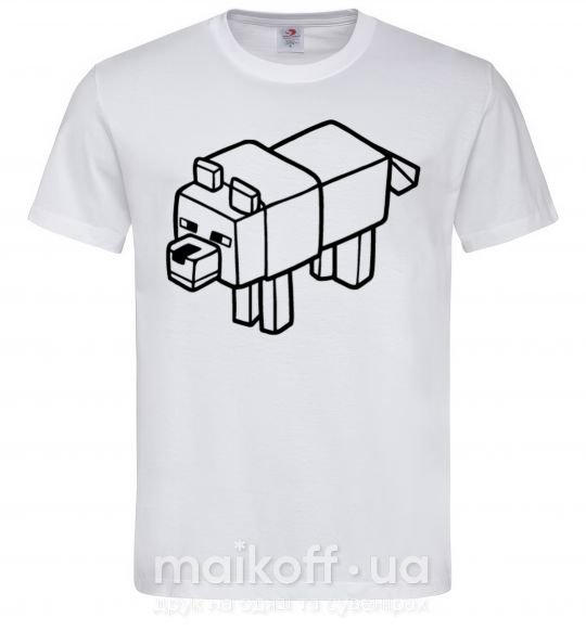 Мужская футболка Собака Белый фото