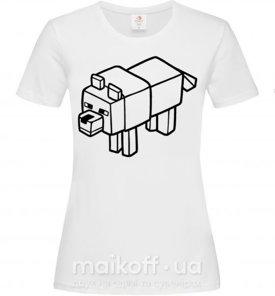 Женская футболка Собака Белый фото