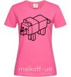 Жіноча футболка Собака Яскраво-рожевий фото