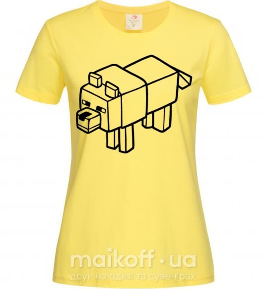 Женская футболка Собака Лимонный фото