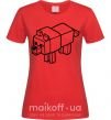 Жіноча футболка Собака Червоний фото