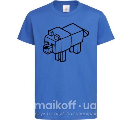 Детская футболка Собака Ярко-синий фото