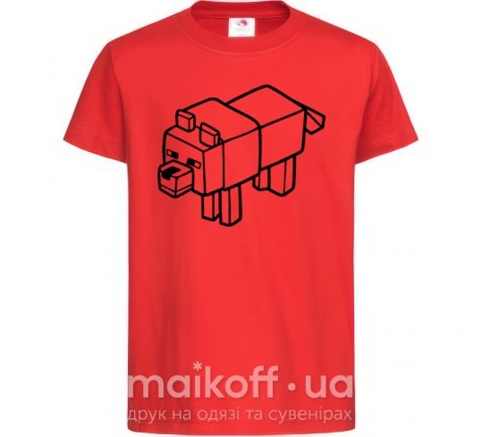 Детская футболка Собака Красный фото