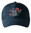 Кепка Собака з сердечками Темно-синій фото