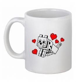 Чашка керамическая Собака з сердечками