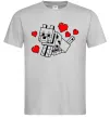 Чоловіча футболка Собака з сердечками Сірий фото